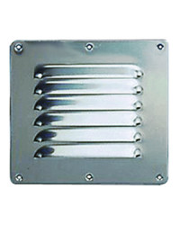 Grille d'aération rectangulaire en inox - 120 x 120 mm