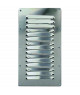 Grille d'aération rectangulaire en inox - 127 x 228 mm