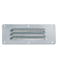Grille d'aération rectangulaire en inox - 127 x 65 mm