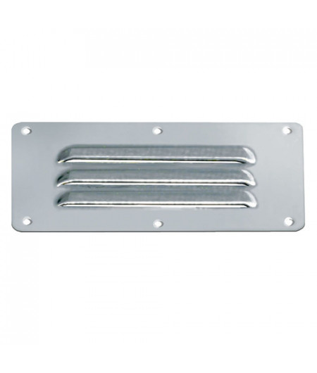 Grille d'aération rectangulaire en inox - 127 x 65 mm