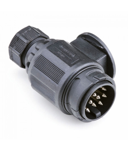 Connecteur remorque 13 plots - fiche - plastique