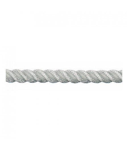 Cordage polyester amarrage 3 torons - Ø 14 mm - rupture 2600 kg - blanc
