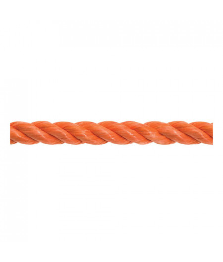 Corde torsadée en polypropylène - Ø 14 mm - rupture 2500 kg - orange