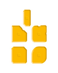 Set de 5 raclettes de finition pour les joints