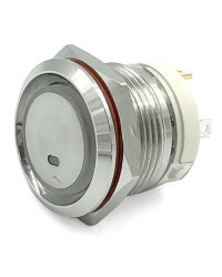 Interrupteur inox - MOM-OFF - rouge - Boite de 10