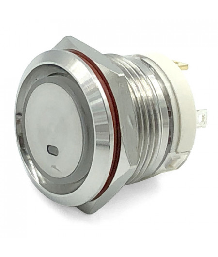 Interrupteur inox - MOM-OFF - rouge - Boite de 10