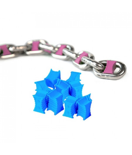 Marqueur de chaine - 8 mm - bleu - Blister de 10