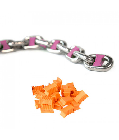 Marqueur de chaine - 10 mm - orange - Blister de 8