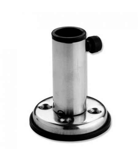 Support mât de pavillon - inox - incliné - mât Ø 22 mm - base Ø 60 mm