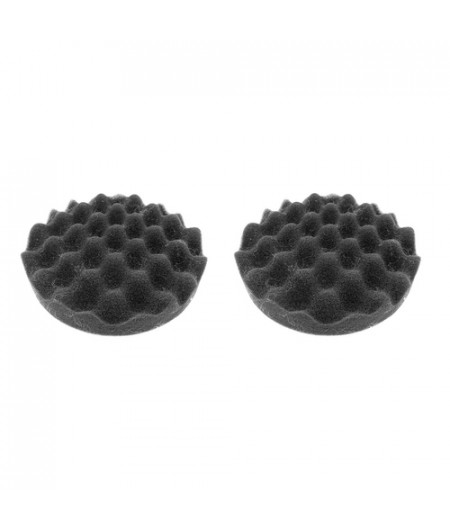 Mousse de polissage alvéolaire - Noire - Souple - Lot de 2