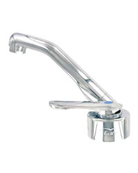 Robinet rabattable en plastique chromé - eau froide