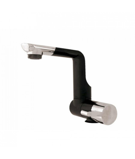 Robinet mitigeur rabattable en plastique chromé - trou d'installation 28mm