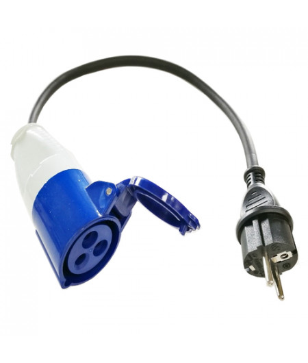 Adaptateur P17 - Prise europe mâle - P17 femelle - 0.5 mètre