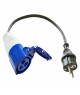 Adaptateur P17 - Prise europe mâle - P17 femelle - 0.5 mètre