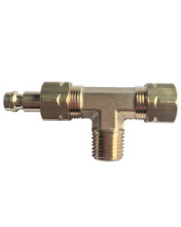 Raccord T pour purge - 3/8'' - 9.5mm - nickelé