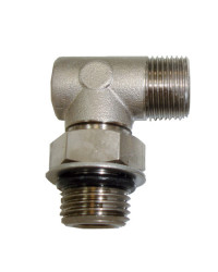 Raccord réglable nickelé - 90°