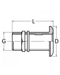Passe-coque laiton fileté - 1'' 1/2 - Ø 70 mm