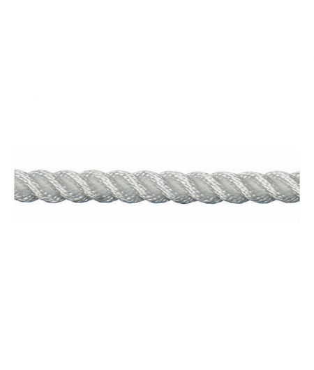 Cordage polyester amarrage 3 torons - Ø 20 mm - rupture 5650 kg - blanc