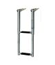 Echelle de bain inox télescopique étroite - 3 marches - noires
