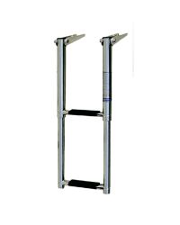 Echelle de bain inox télescopique étroite - 2 marches - noires