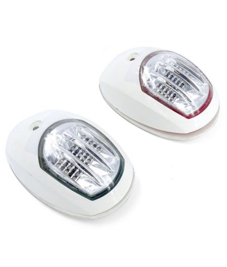 Feux de navigation LED Orion pour paroi - blanc - babord & tribord - 12V - En blister