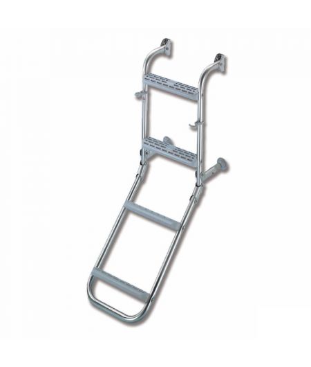 Echelle de bain inox pliante - marche plastique - 3 marches - 300 x 840 mm