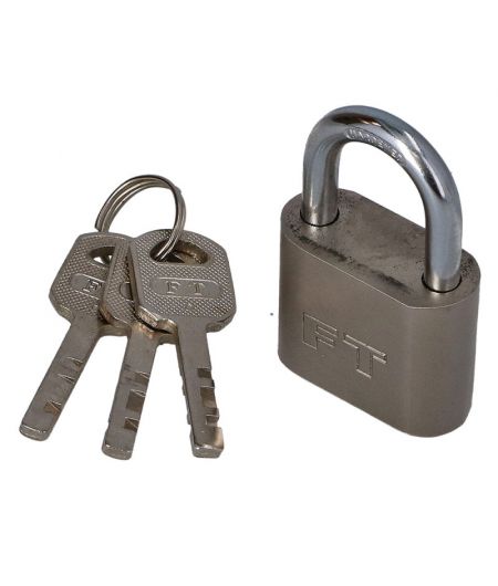 Cadenas laiton chromé anse inox - 70 mm - En blister