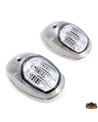 Feux de navigation LED Orion pour paroi - inox - babord & tribord - 12V