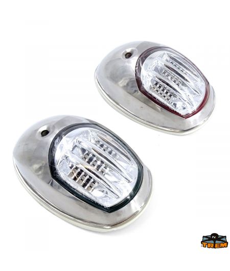 Feux de navigation LED Orion pour paroi - inox - babord & tribord - 12V
