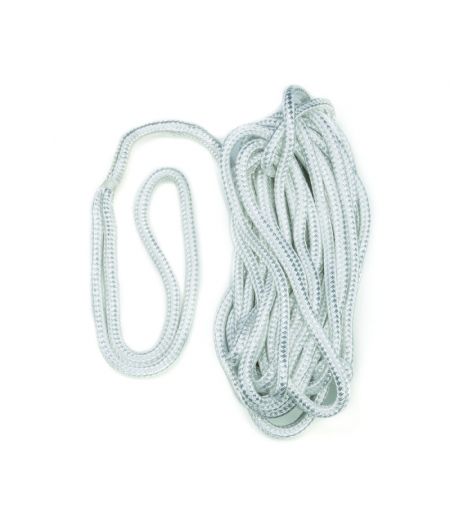 Cordage - bosse d'amarrage à oeillet - Ø 12 mm - 7 M - blanc