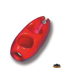 Olive Clips for shock cord fastening red color diameter 8 mm