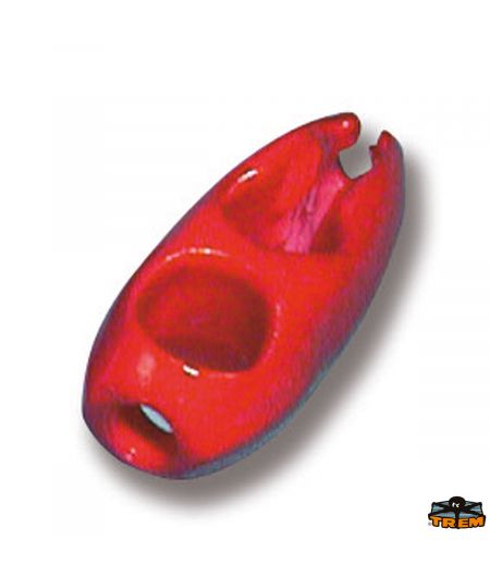 Olive Clips for shock cord fastening red color diameter 8 mm