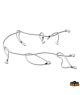 Elastic millipede set for mast Regata diameter 8 mm length 200 cm
