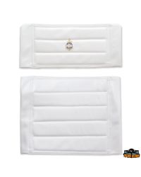 Spare seat and back for folding seat white color