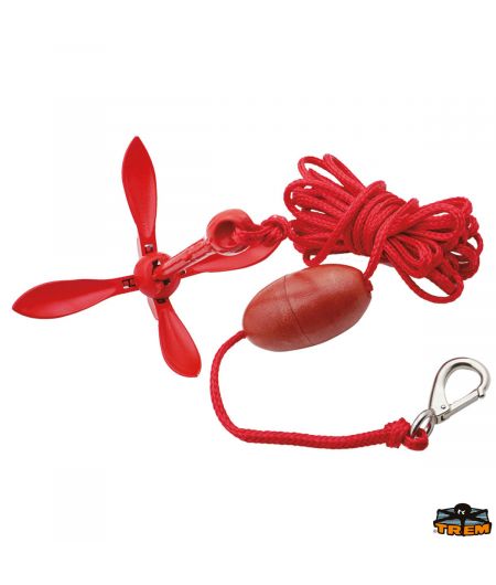 Mooring kit for tenders and small inflatables with anchor 1,5 kg and floating ro