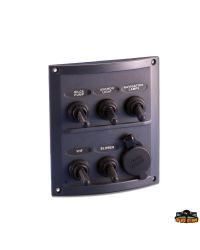 Electrical panel serie Pilot 5 switches + cigarette lighter black color