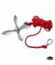 Kit d'amarrage pour annexes et petits pneumatiques avec ancre de 1,5 kg et flotteur.