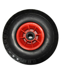 Roue gonflable corps rouge Ø 400 alésage Ø25mm