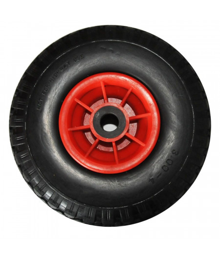 Roue gonflable corps rouge Ø 400 alésage Ø25mm