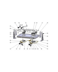 ENO Agrafe de fixation de la grille pour réchaud 2 feux enca