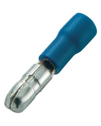 Cosses douille Ø4mm bleu male les 10
