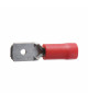 Cosses plate 6.3mm rouge male les 10