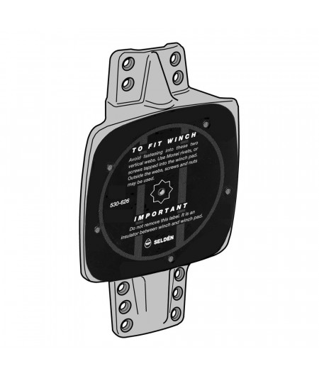SELDEN Platine de winch 140x140/5°