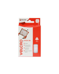 VELCRO® Carré adhésif auto-agrippant blanc 25x25mm (x24)