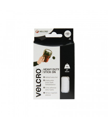 VELCRO® Pastille adhésive auto-agrippante EXTRA FORT BLC Ø45