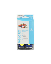 VELCRO® Sangle ajustable bleue 25mm x 92cm (x2)