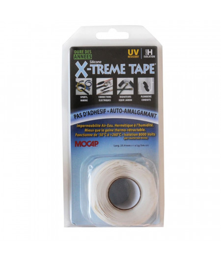 Ruban autovulcanisant silicone blanc 3mx25mm