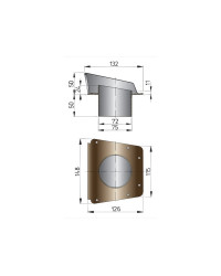 VETUS Scirocco aérateur inox 148 x 126mm