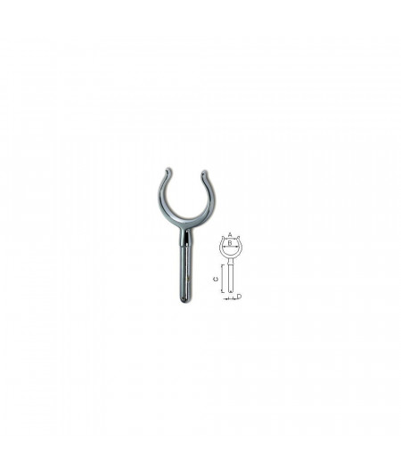 FORESTI Dame de nage laiton chromé Ø46mm tige 88x Ø10mm