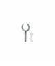 FORESTI Dame de nage laiton chromé Ø58mm tige 76x Ø14mm